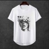 Erkek Ön Baskili T-shirt Plus Model